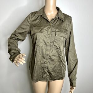 Michael Kors Army Green Button Down Shirt